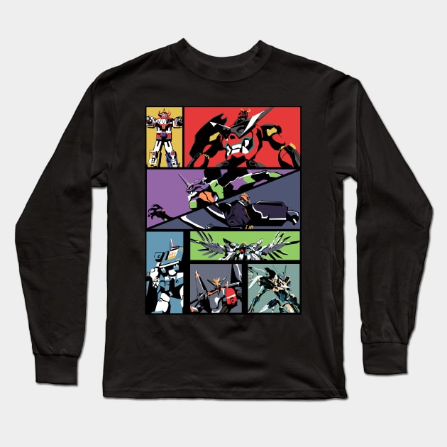 Super Robots Long Sleeve T-Shirt by SpaceSharq